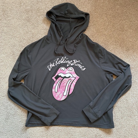 Rolling Stones Pullover Hoodie Dark Grey, Size Medium - Picture 6 of 10